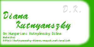 diana kutnyanszky business card